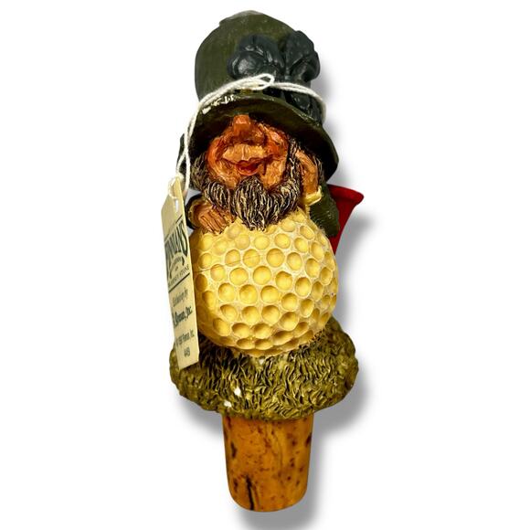 Vintage 90s Irish Leprechaun Golf Blarney Stone Declans Finnial Wine Stopper NEW - Picture 1 of 11